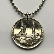 1992 Egypt 20 Qirsh coin pendant Al Azhar Mosque Islamic Cairo Egyptian n002780