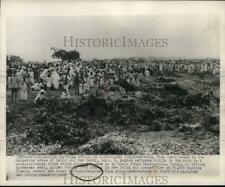 1947 Press Photo Thousands of Moslem Refugees flee from their New Delhi homes