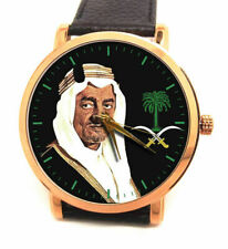 RARE KING FAISAL OF SAUDI ARABIA ISLAMIC COLLECTIBLE GOLD-WASHED WRIST WATCH