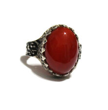 Islamic Shia China Agate- Aqeeq Men Ring Silver Plated Ya-Fatimah- FREE Shipping