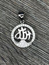 Mens or women's Stainless steel Silver with rhinestone Muslim Allah Pendant 