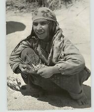 Muslim Woman Feeding Child by the ARARAT Mountains, TURKEY 1960s Press Photo PIX