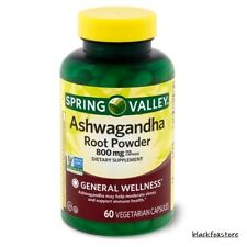 Spring Valley Ashwagandha Root Powder Vegetarian Capsules, 800 mg, 60 count