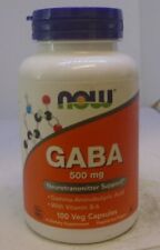 NOW Foods GABA Neurotransmitter Support 500mg - 100 Vegetable Capsules