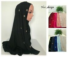 High Quality! Cotton Jersey Scarf Muslim Head cover Rectangle shape 170 x 70 cm