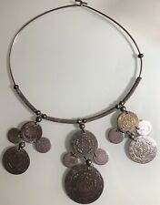 Vintage Islamic Coin Necklace Dangle Coins