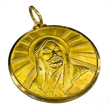 18k Solid Gold Islamic Muslim Shia Prophet Muhammad & Imam Ali Shamayel Pendant