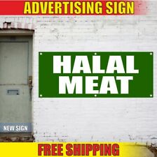 HALAL MEAT Advertising Banner Vinyl Sign Flag food restaurant market delivery 