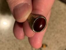 Antique Agate Islamic Aqeeq Silver Ring Rare