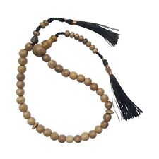 Small Light Brown Oud Aloeswood Agarwood 33-Bead Muslim Prayer Beads Tasbih