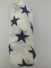 NWT ADEN + ANAIS 47" x 47" ONE PIECE COTTON MUSLIM CLASSIC SWADDLE PURPLE STARS