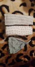 2 organic bamboo muslim swaddle blanket and 1 hat set