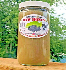 RAW HONEY w/ BLACK SEED 44oz / 1247g 100% PURE RAW UNFILTERED BLACK SEED HONEY