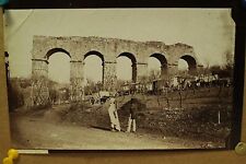 antique old PHOTO LEROUX  Arab Muslim AFRICA ruins aqueduct roman ALGERIA 1890s