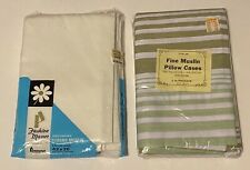 Lot Of 2 Pair of NOS Vintage Pillowcases Penneys Fashion Manor Muslim 42 X 36