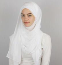 Islamic Easy Muslim Hijab Practical Instant Chiffon Hijab Shawl CPS0062 White