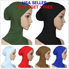 Muslim Neck Cover Pull-onHead scarf Inner Hijab Cap Islamic Underscarf Ninja hat