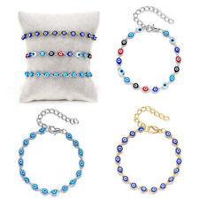 3pcs Hamsa Bead Bracelet Fatima Evil Eye Reiki Luck Muslim Blue Meditation Chain