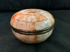 Moroccan Islamic Trinket Box Camel Bone and Brass