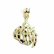 10K Yellow Gold Nugget Allah Islamic God Pendant Charm religious jewelry 1.4g