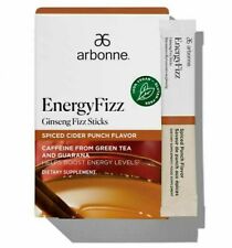 30 Arbonne Energy Fizz Sticks, Ginseng Fizz, Spiced Cider Punch, Exp 10/22