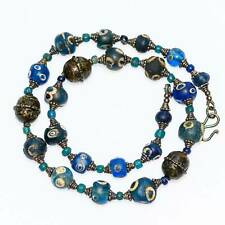 Ancient Islamic Period  Evil Eye Glass Beads Necklace with Ancient Nila Beads, O