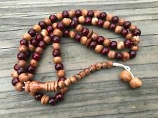 Handmade Pray Beads Muslim Prayer Tasbeeh Real Wood Brown Tasbeh Islamic Beads