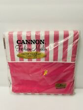 Cannon Fashion Muslim Pink & White Stripe 72x108 Twin Flat All Cotton