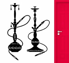 Wall Sticker Hookah Arabic Smoke Smoking Muslim Marijuana Cool Decor (z2566)