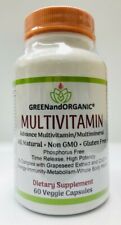 GREENandORGANIC One Daily Multivitamin for Men/Women 60 Vegetarian Capsule HALAL