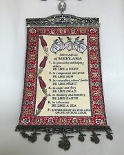 Seven Advices of Mevlana | A Wall Hanging Woven Tapestry Miniature Area Rug