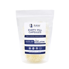 Empty Gelatin Clear Capsules Size 00 Halal Certified Kosher Gluten Gel 500 ct